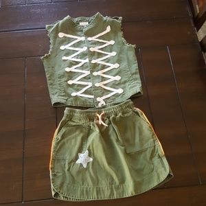 Cat & Jack girls skirt and vest set